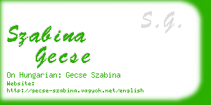 szabina gecse business card